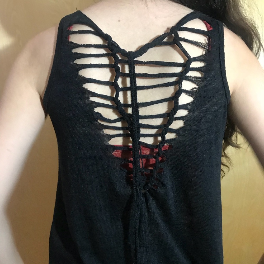 Black see through top